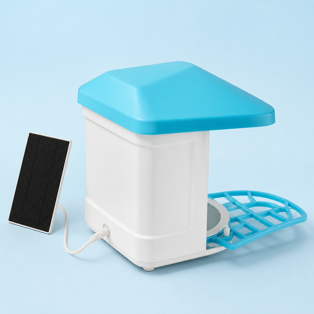 Rear view of the BirdNook bird feeder housing